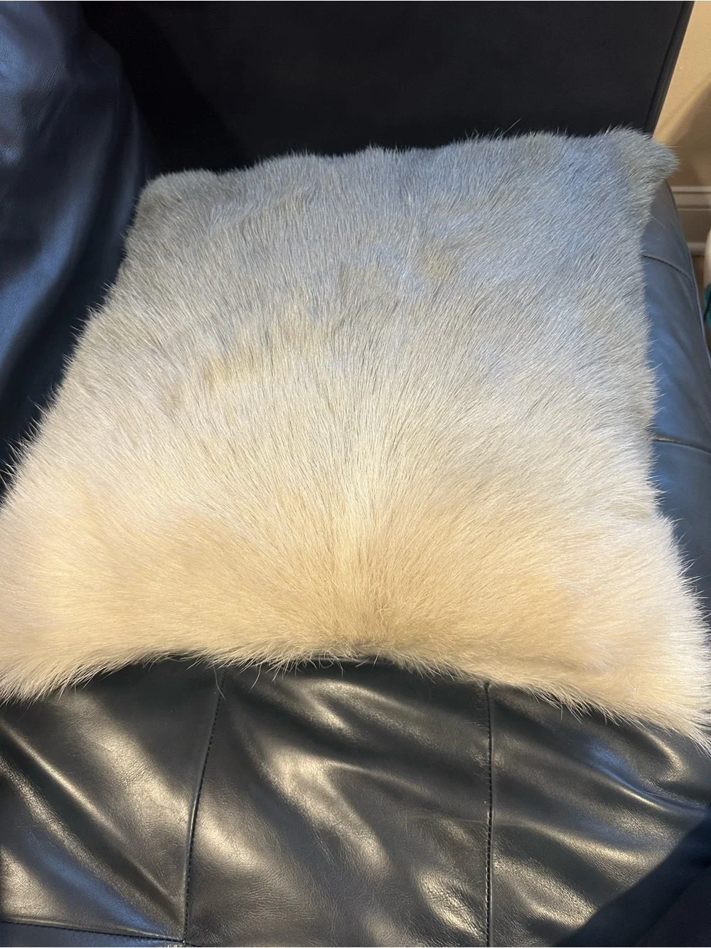 Goat hair ombré throw pillow